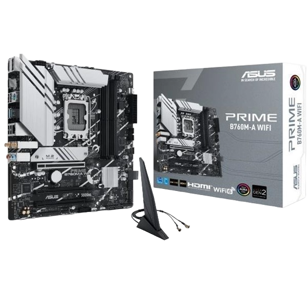 ASUS Prime B760M-A WIFI mATX Motherboard for Intel LGA1700 CPUs